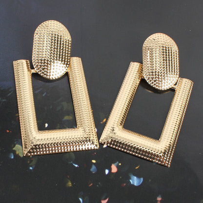 Lux Gold Rectangle Earrings