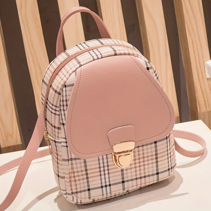 Luxury Plaid Backpack